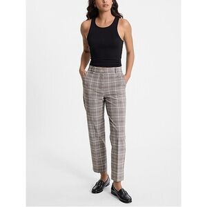 NEW Express Editor Super High Waisted Plaid Straight Ankle Pant Size 10 Long